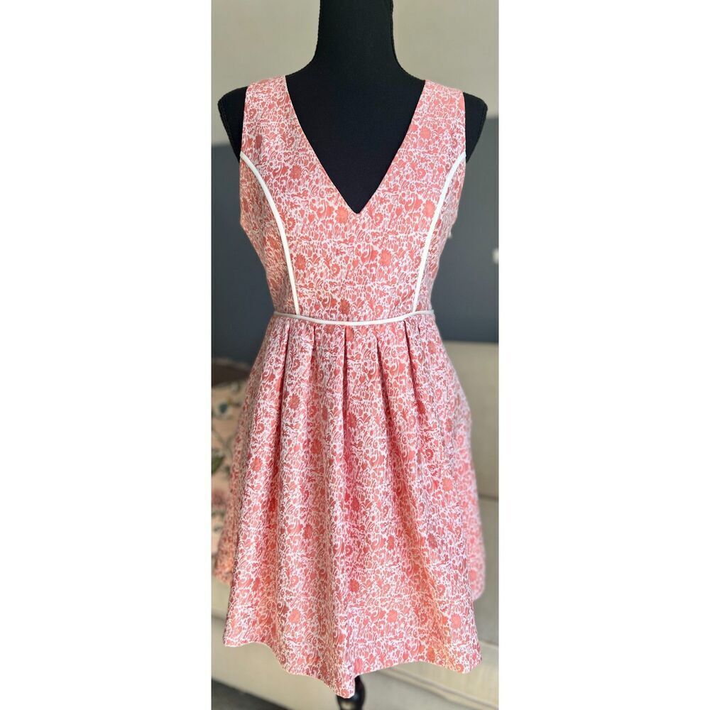 MinkPink Pleasantville Pink Jacquard Dress - Size Small